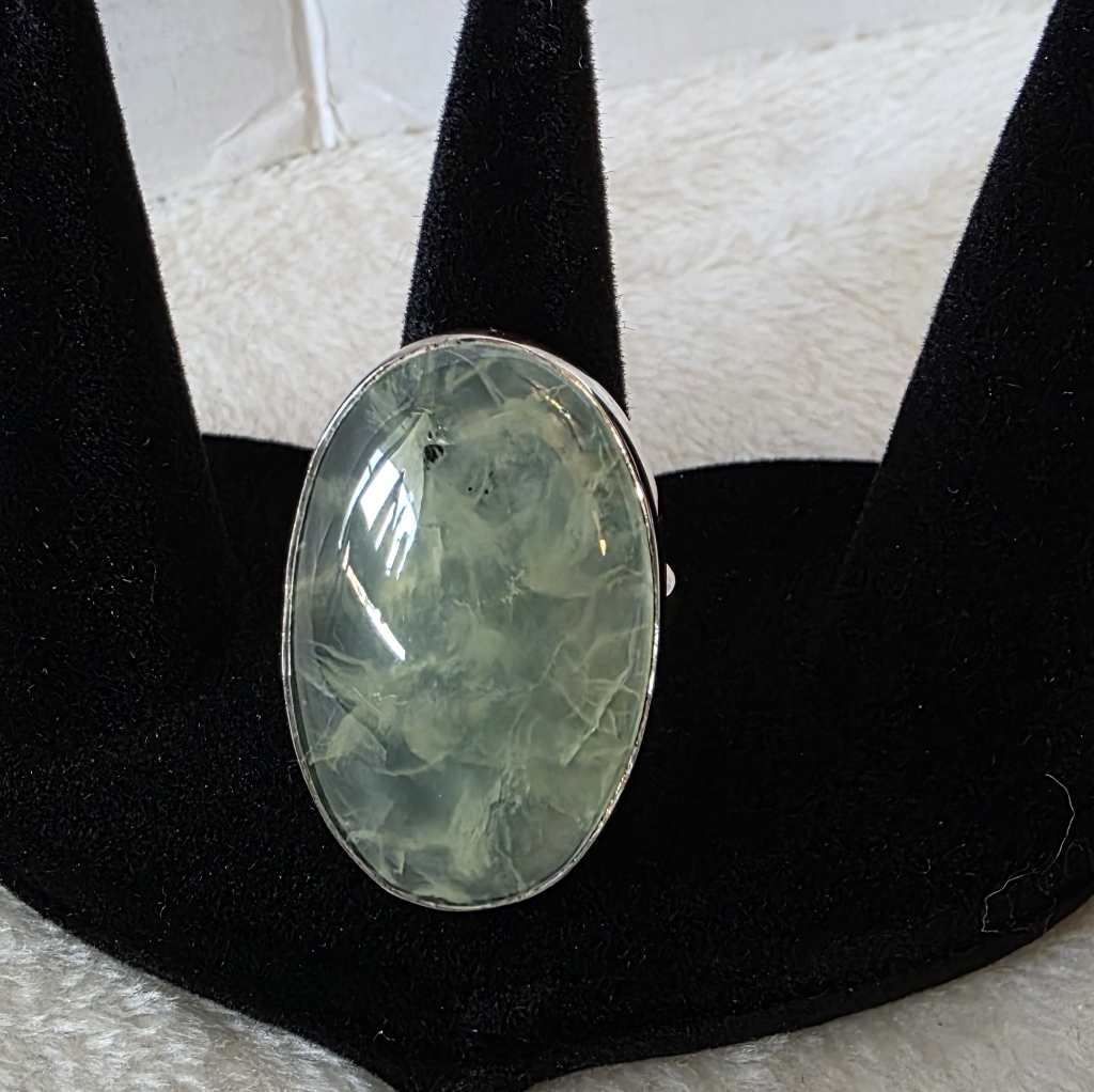 Prehnite Sterling Silver Ring 30$